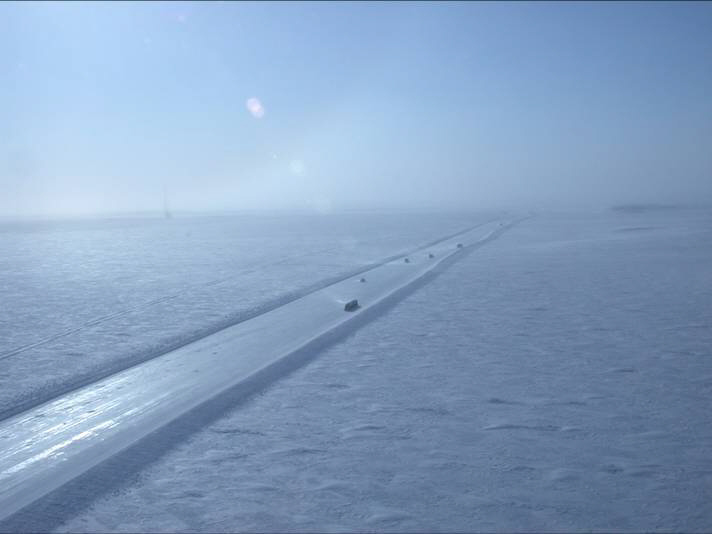 La grande route sur glace du Nunavut